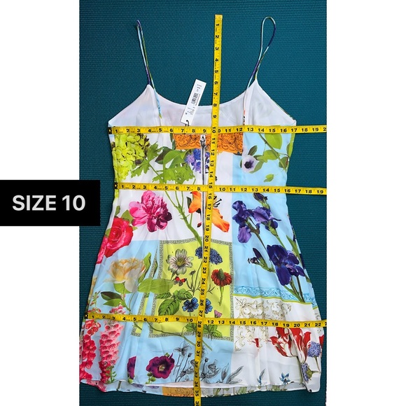 Alice + Olivia Ira Floral Spaghetti Strap Mini Dress - Picture 11 of 15